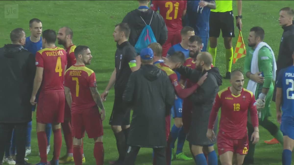 Tunteet kuumenivat Montenegron ja Huuhkajien ottelun jälkeen 