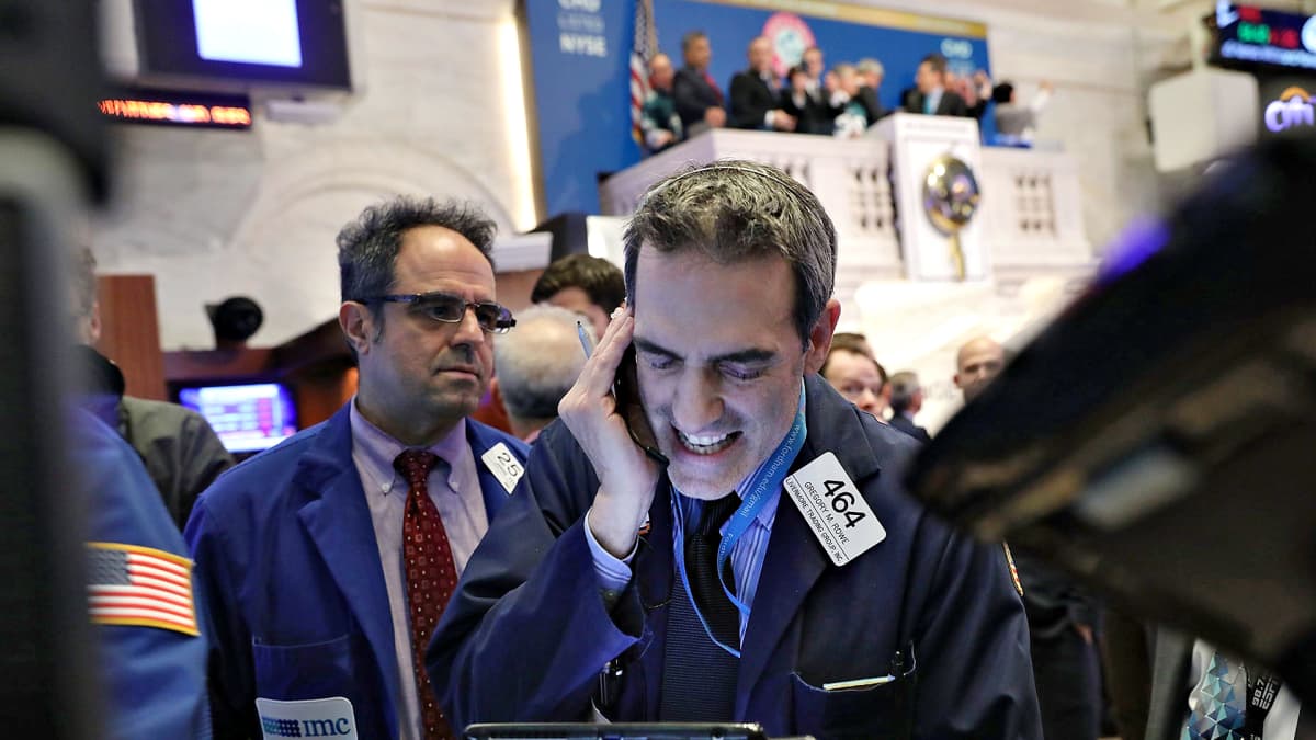 Pörssikauppiaita New Yorkin pörssissä 5. helmikuuta 2018.