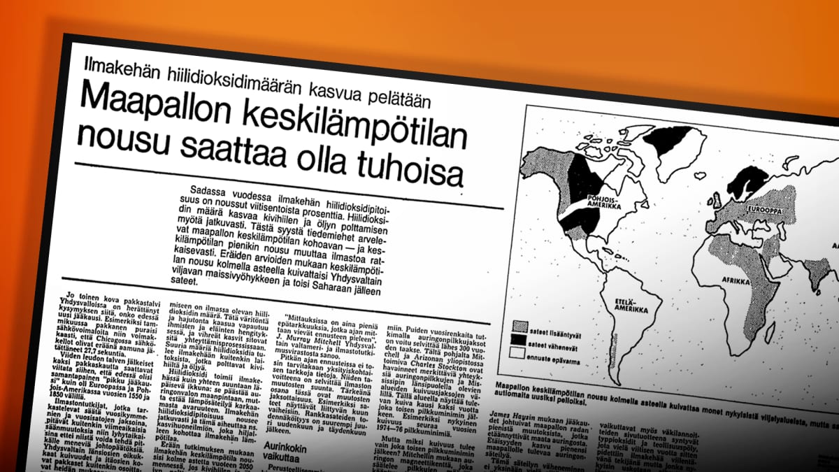 Helsingin Sanomien lehtileike vuodelta 1978.