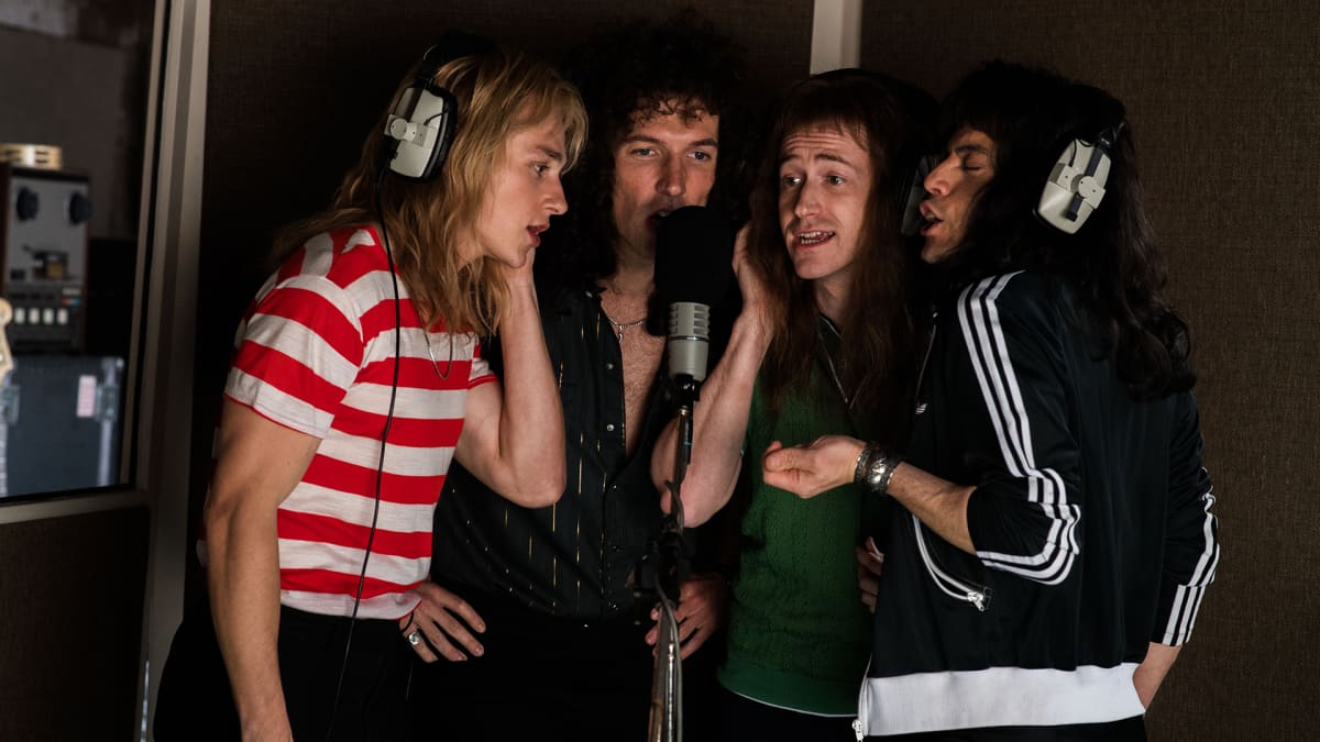 Ben Hardy  Roger Taylorin roolissa, Gwilym Lee Brian Mayn roolissa, Joseph Mazzello John Deaconin roolissa ja Rami Malek Freddie Mercuryn roolissa.