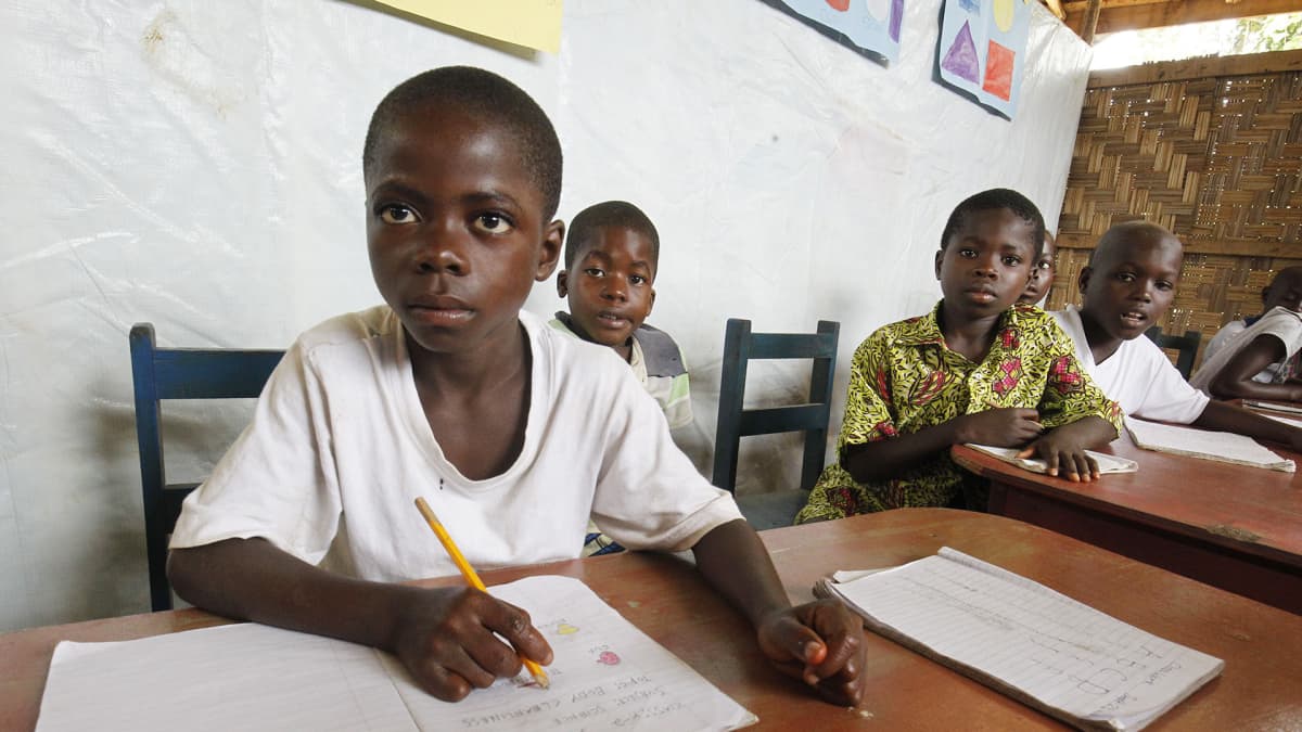 Koululaisia Liberiassa