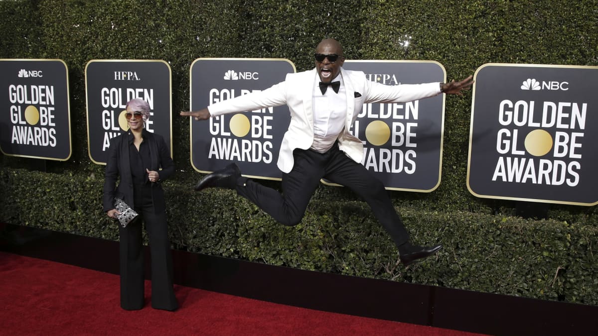 Terry Crews and vaimo Rebecca King-Crews ovat saapumassa Golden Globe -gaalaan.