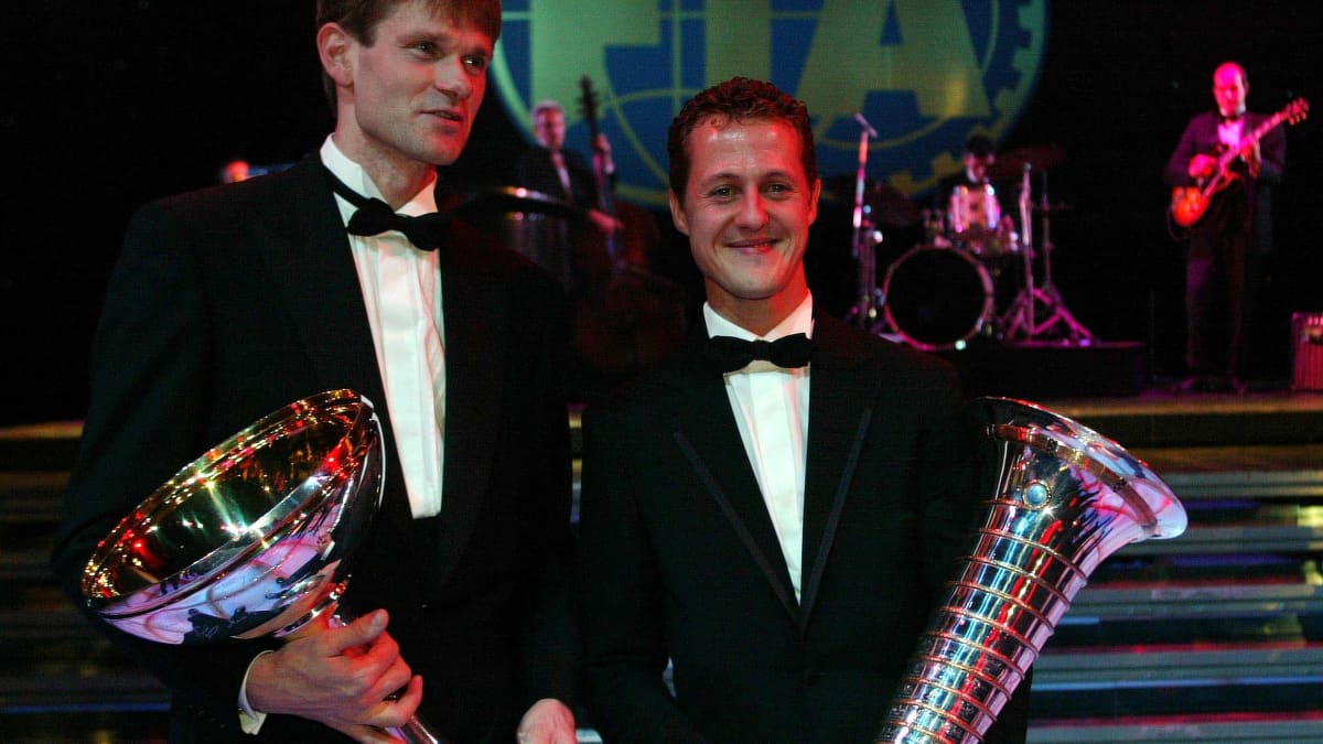 Marcus Grönholm ja Michael Schumacher.