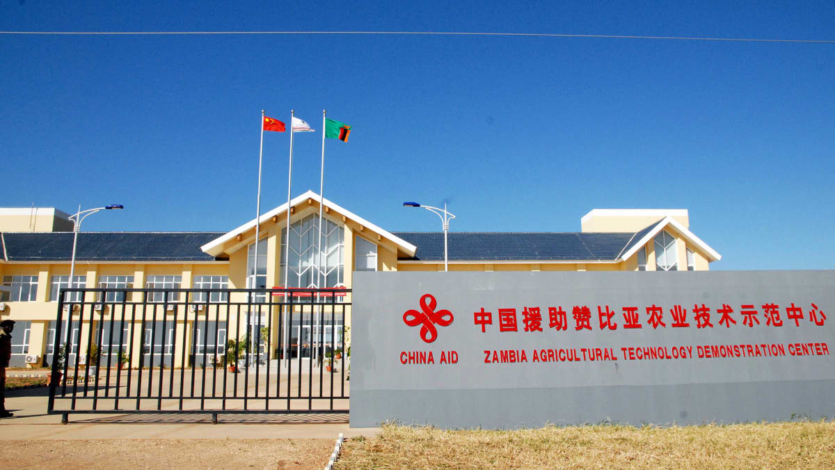 China Aid Zambia Agricultural Technology Demonstration Center Lusakan lähellä Sambiassa.