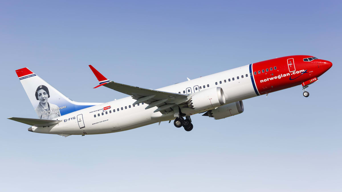 Norwegianin  Boeing 737-8 MAX -lentokone.
