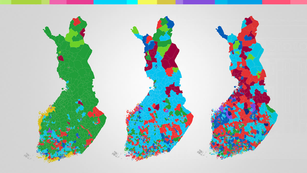 Millainen oli vaalitulos kotikulmillasi? Kartat sen kertovat.