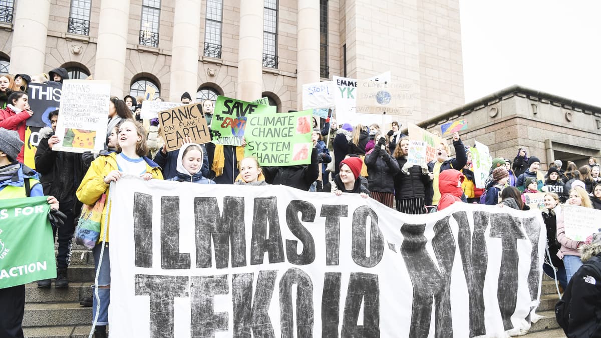 Nuorten ja koululaisten ilmastomarssi maaliskuussa 2019