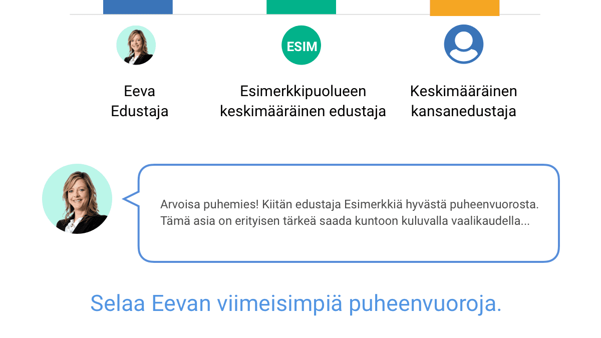 Esimerkkikuva kansanedustajakirjeen sisällöstä.