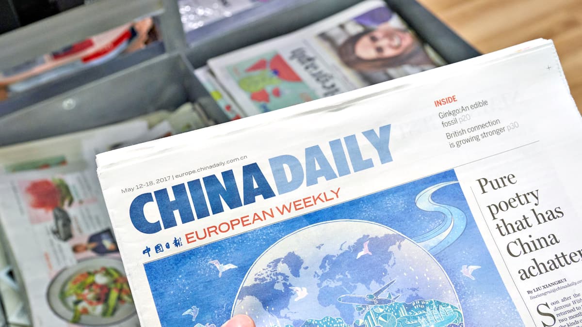 China Daily -sanomalehden eurooppalainen painos.