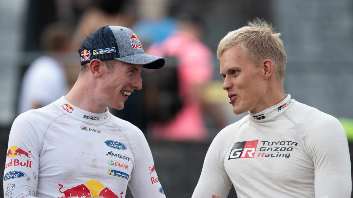 Elfyn Evans Ott Tänakin kanssa 2018.