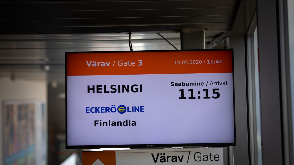 Päivän ensimmäinen Helsingistä Tallinnaan saapunut matkustajalautta oli Eckerö Line.