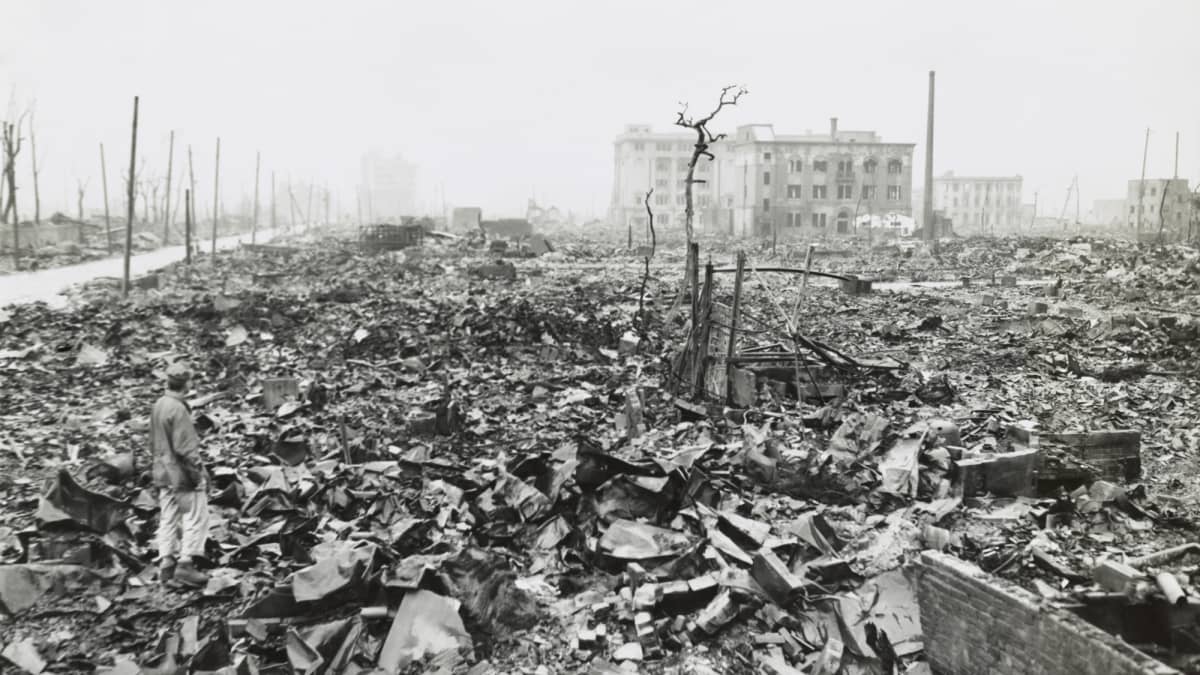 Hiroshiman raunioita 7.9.1945.