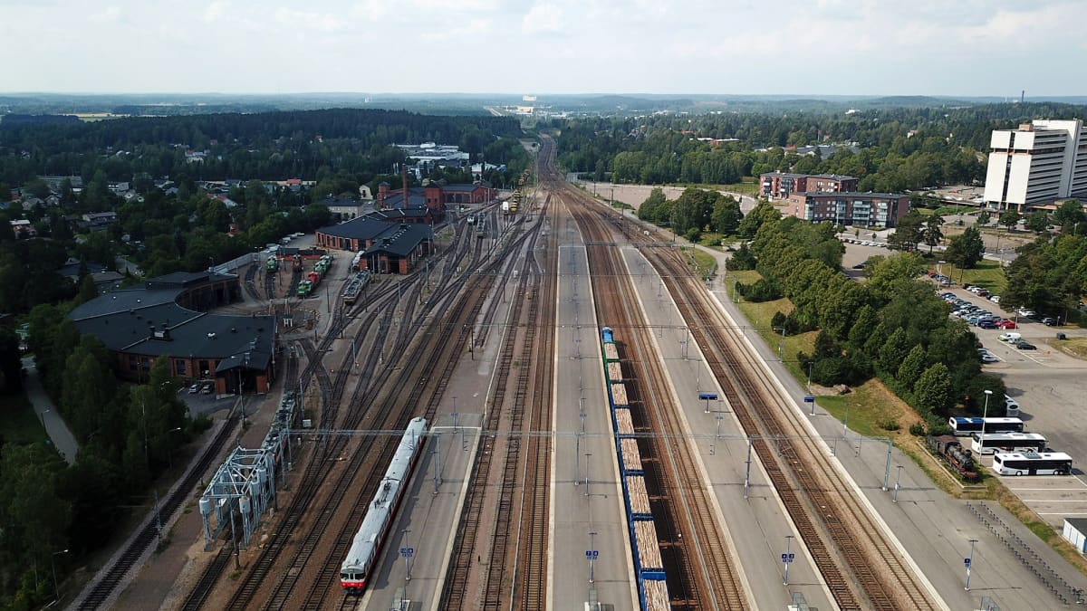 Kouvolan rautatieasema 3. elokuuta 2018.