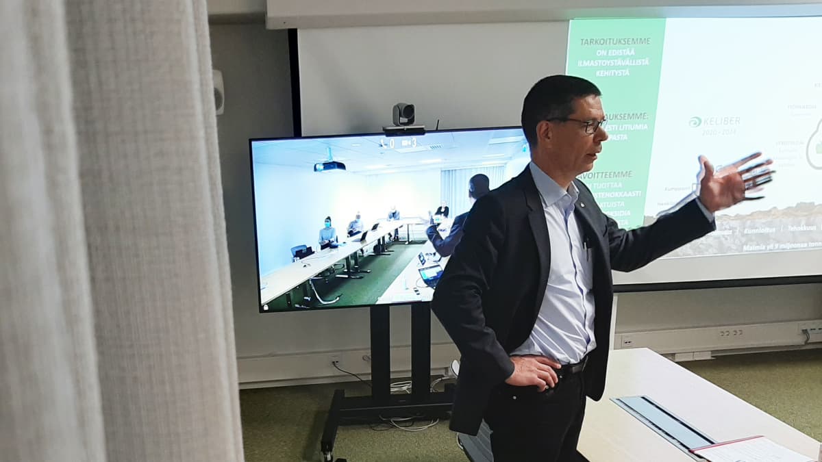 Kaivosyhtiö Keliberin toimitusjohtaja Hannu Hautala.
