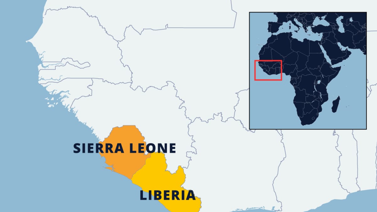 Länsi-Afrikan kartta.