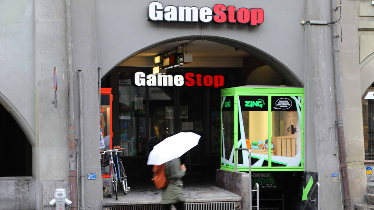 Gamestopin liike Bernissä Sveitsissä helmikuun 2. päivä.