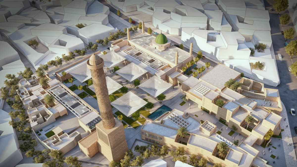 al-nurin uusi moskeija, mosul, irak, unesco arkkitehtikilpailu, voittaja: Salah El Din Samir Hareed & team