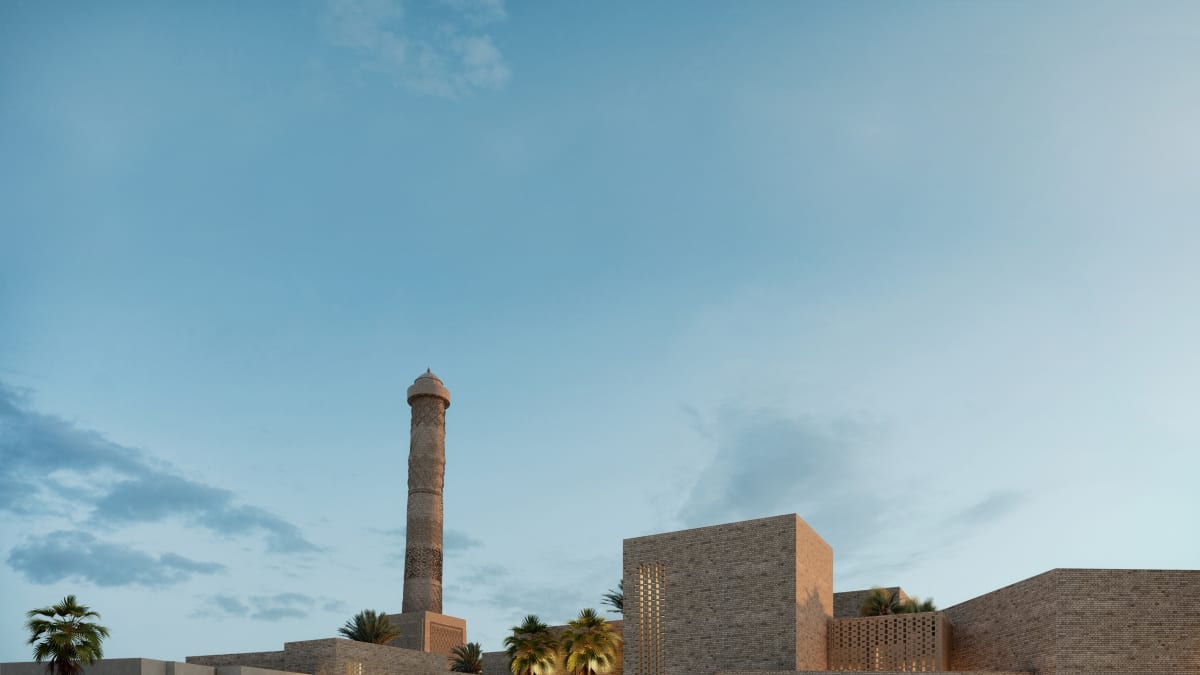 al-nurin uusi moskeija, mosul, irak, unesco arkkitehtikilpailu, voittaja: Salah El Din Samir Hareed & team