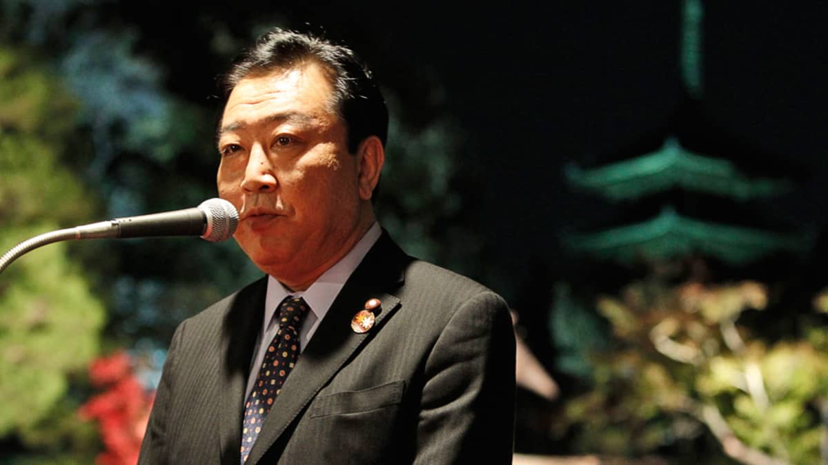 Japanin talousministeri Yoshihiko Noda 