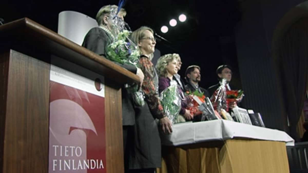 Tieto-finlandia-palkintoehdokkaiden julkistamistilaisuus Helsingissä.
