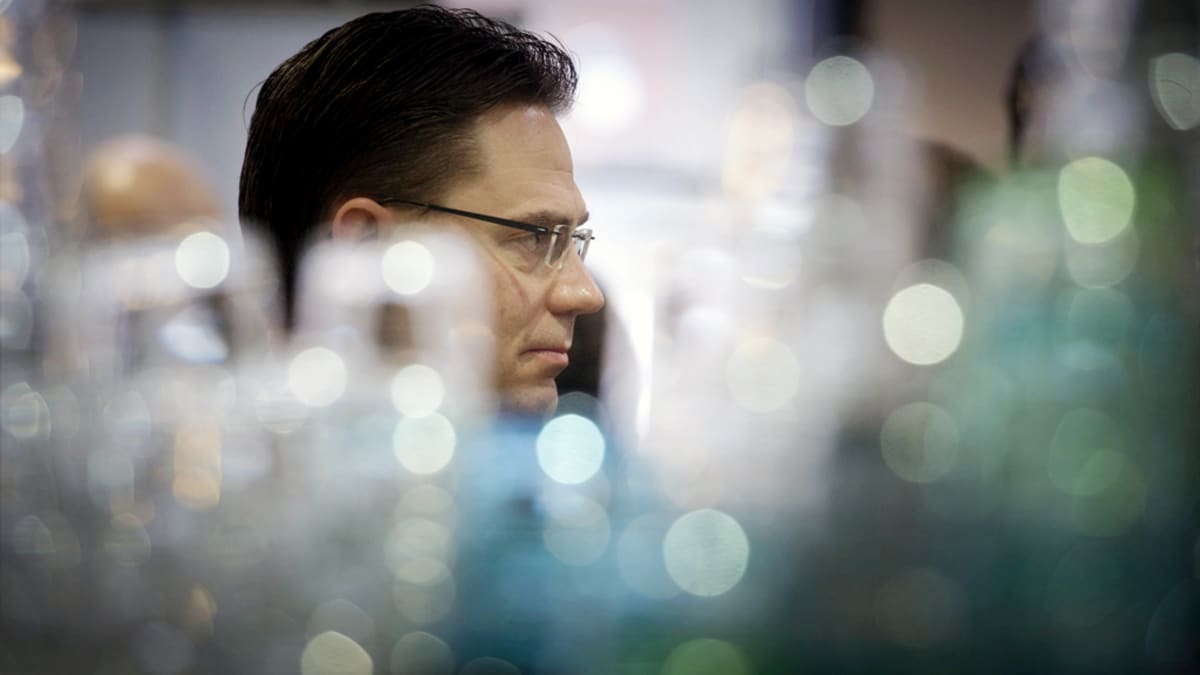 Jyrki Katainen kokoomuksen puoluevaltuuston kokouksessa Helsingissä.