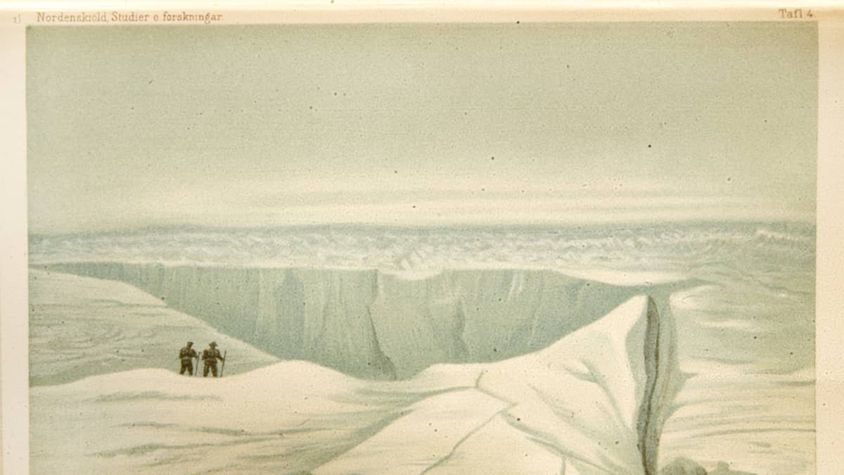A. E. Nordenskiöld ja ruotsalainen kasvitieteilijä Sven Berggren Grönlannissa vuonna 1870. 