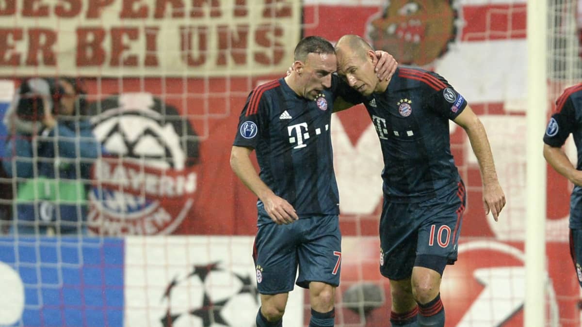 Bayernin tehokaksikko Franck Ribery-Arjen Robben.