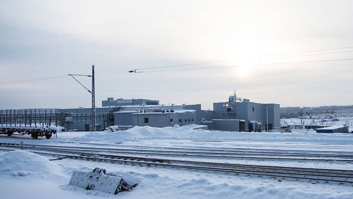 Talvivaara kaivoksen valmis uraanierotuslaitos tammikuussa 2013