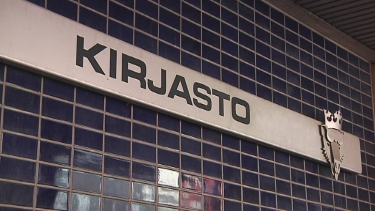 Porin kaupunginkirjaston kyltti