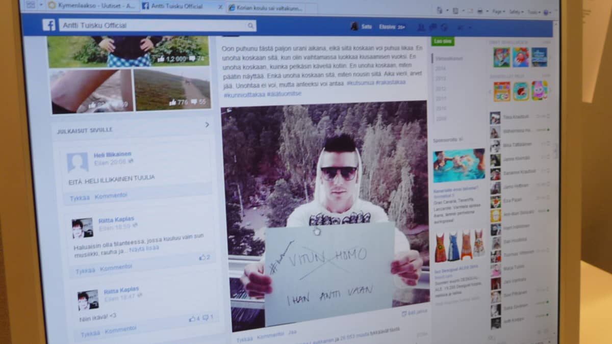 Antti Tuisku osallistuu Facebookissa kutsumua-kampanjaan