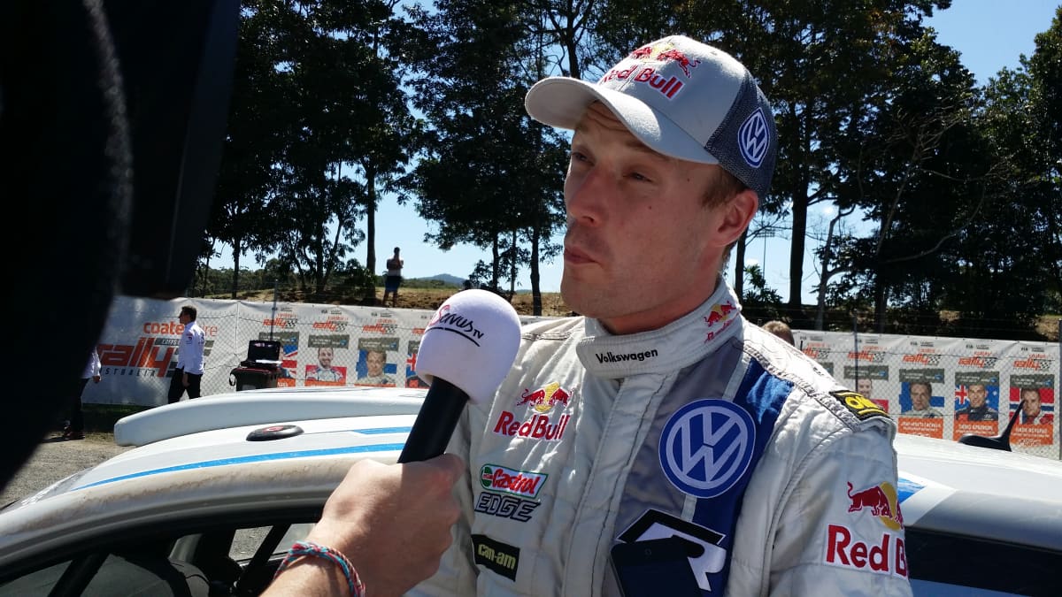 Jari-Matti Latvala haastattelussa. 