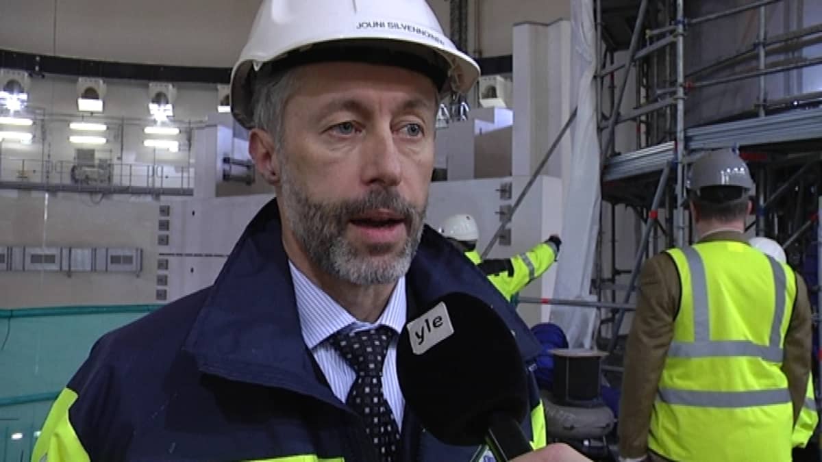 TVO:n Olkiluoto 3 -projektijohtaja Jouni Silvennoinen Olkiluodon kolmos-ydinvoimalassa