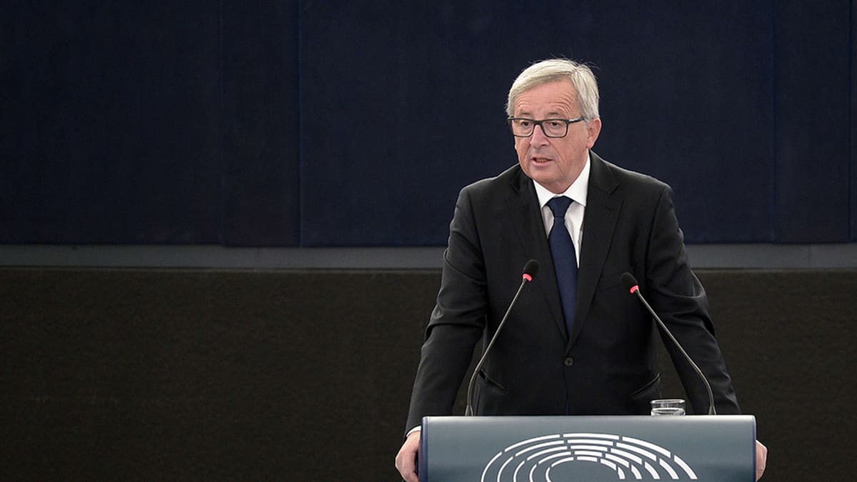 Euroopan komission puheenjohtaja Jean-Claude Juncker puhui EU:n parlamentissa Strasbourgissa, Ranskassa keskiviikkona.