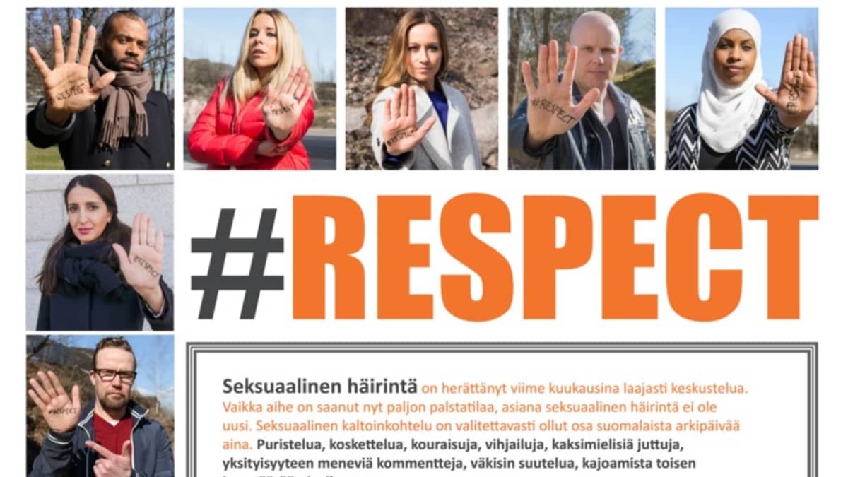 #Respect-kampanja taistelee seksuaalista häirintää vastaan.