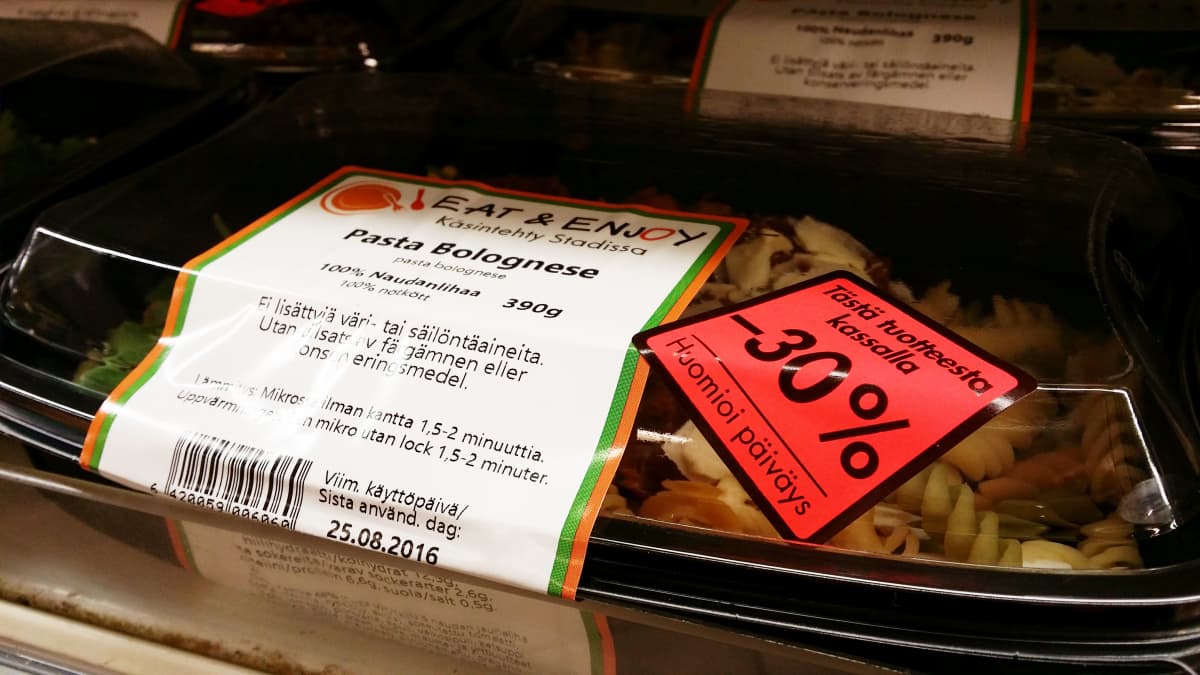 30 prosentin alennustarra Pasta Bolognese -valmisateriassa.