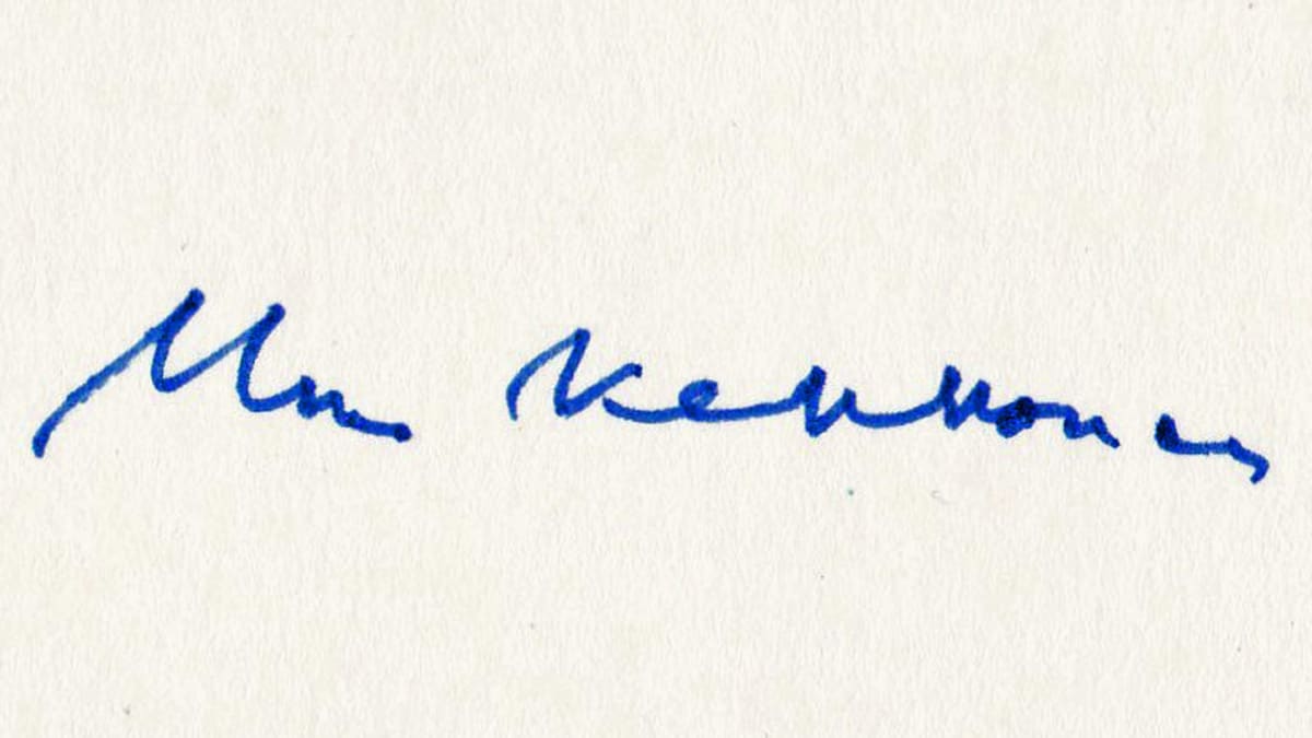 Kekkosen nimikirjoitus vuodelta 1981