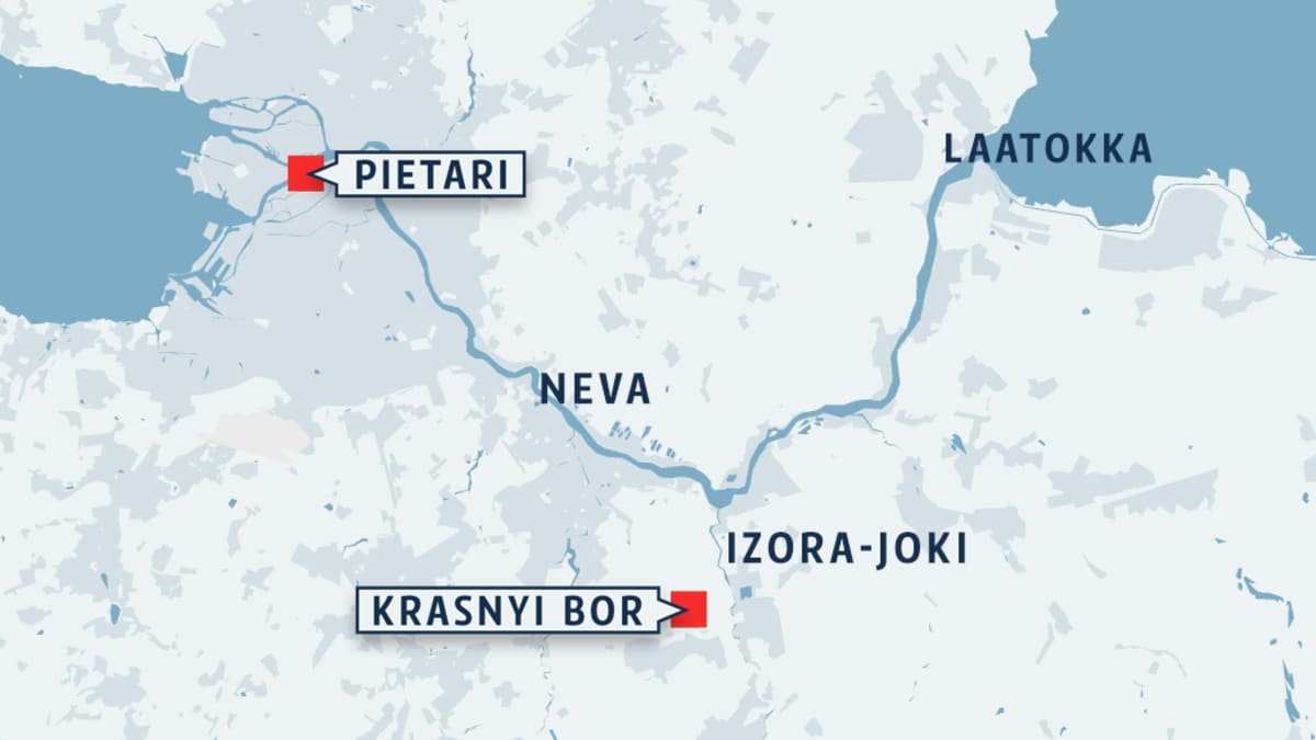 Pietarin alueen kartta