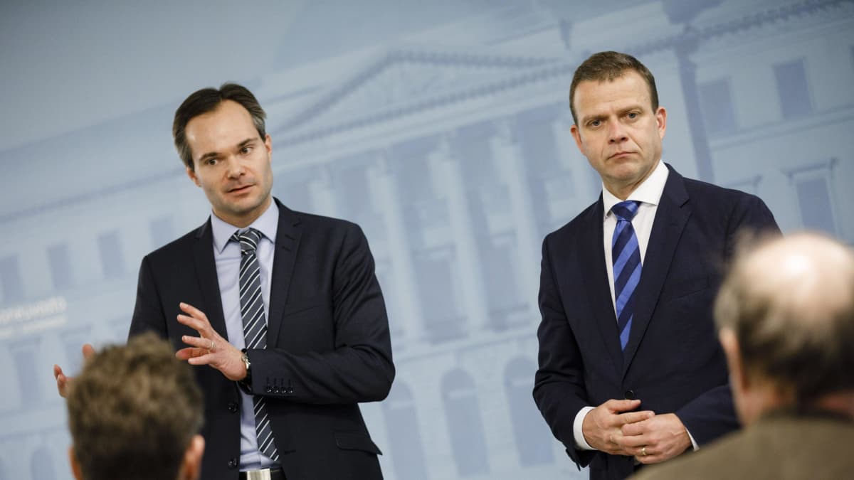Ulkomaankauppaministeri Kai Mykkänen ja Valtiovarainministeri Petteri Orpo.