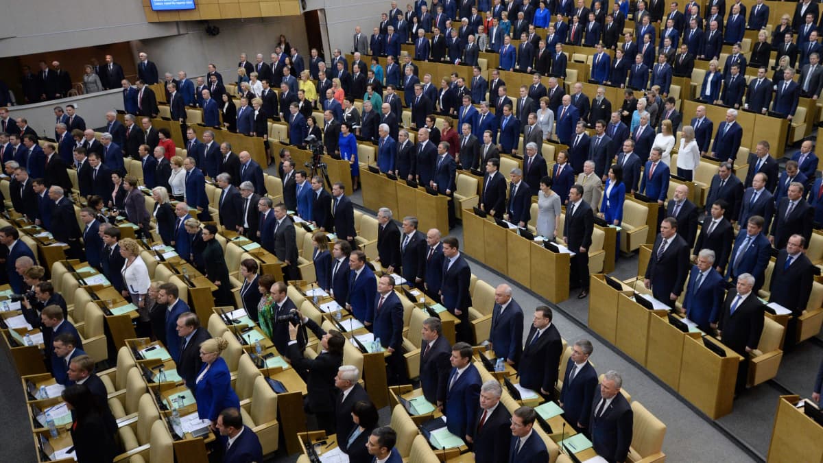 Venäjän uusi duuma lokakuussa 2016. 