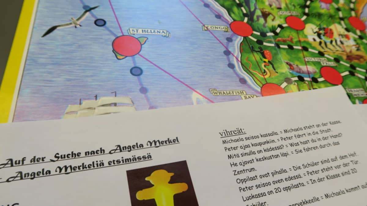 Afrikan tähti -pelistä muokattu saksan kielen opetuksen apuväline