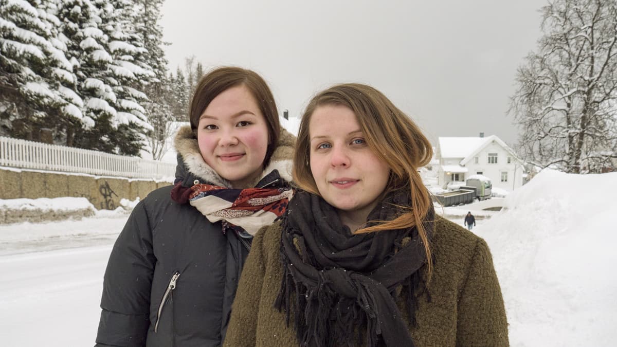 Nora Ollila ja Katriina Pedersen ovat opiskelleet kveeniä Tromssan yliopistossa.