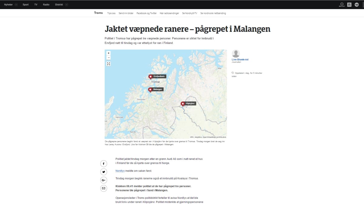 Kuva NRK:n nettijutusta