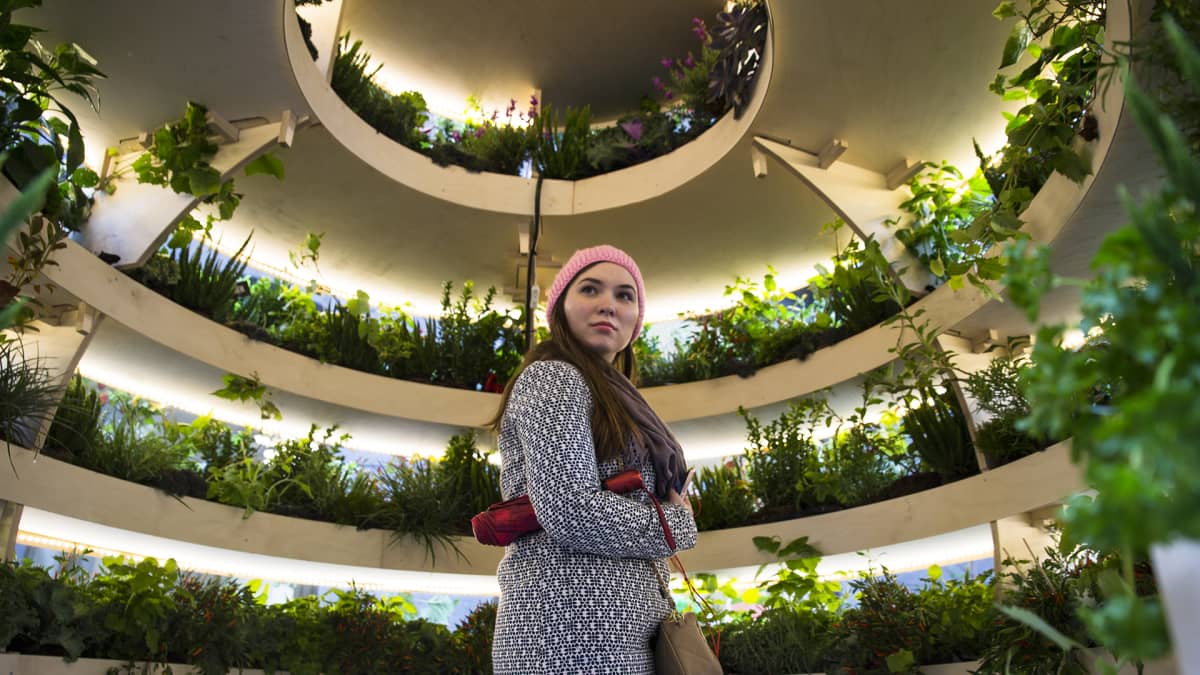 Maria Kozina The Growroom -installaatiossa.