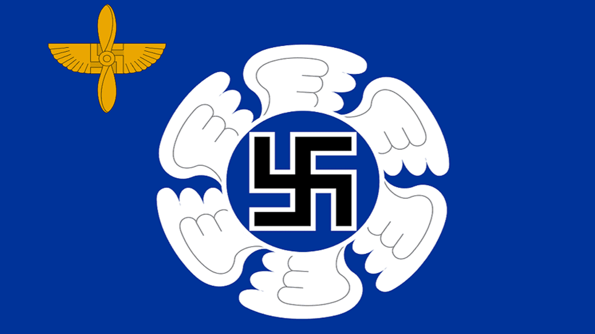 The flag of the Finnish Air Force Academy.