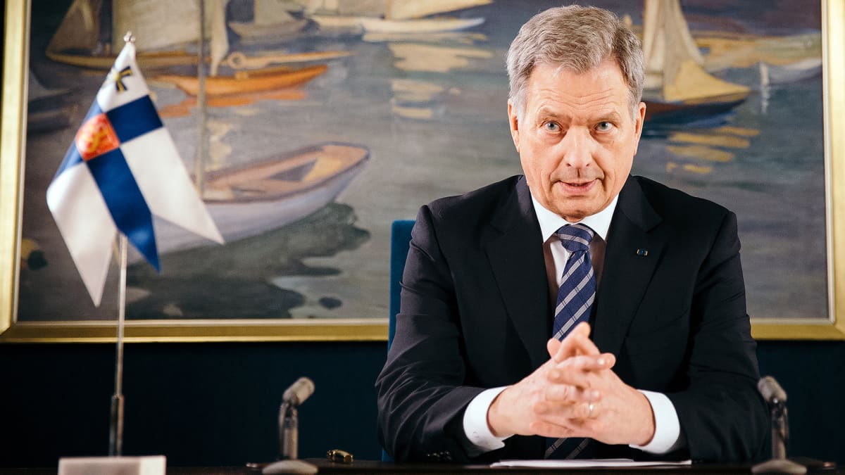 Tasavallan presidentti Sauli Niinistö pitää uudenvuodenpuhetta.