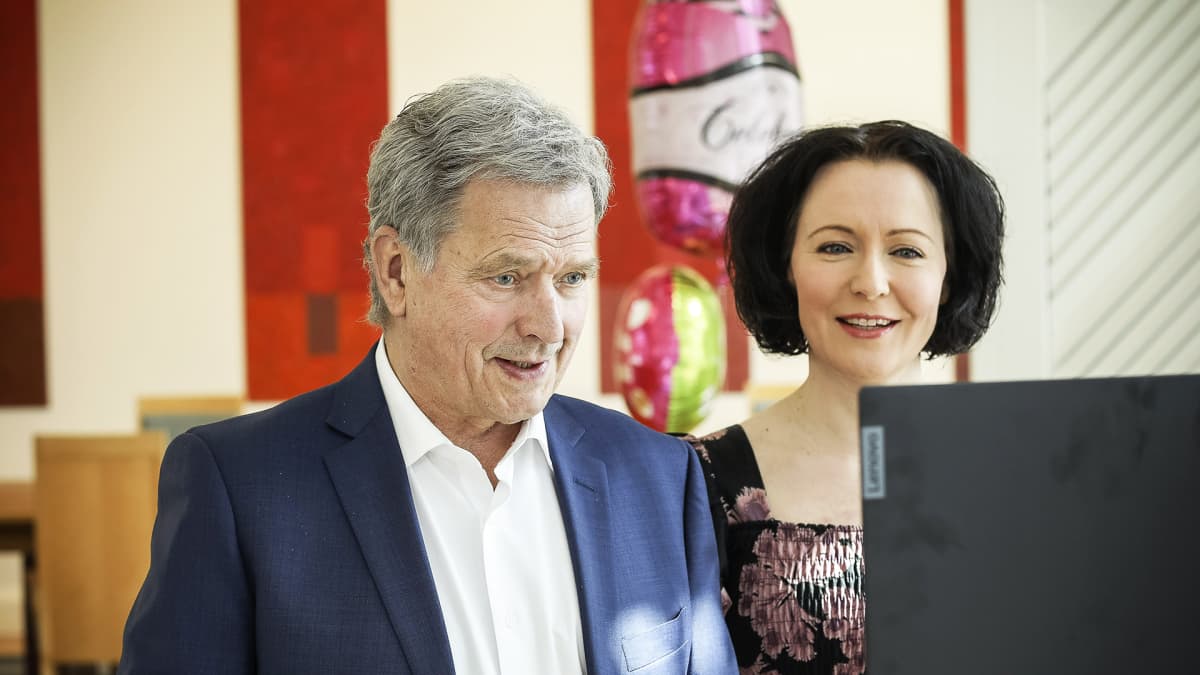 Tasavallan presidentti Sauli Niinistö ja rouva Jenni Haukio
