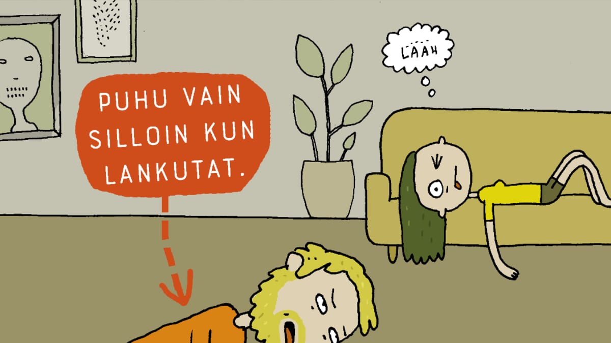 Aiju Salmisen sarjakuvakolumni.