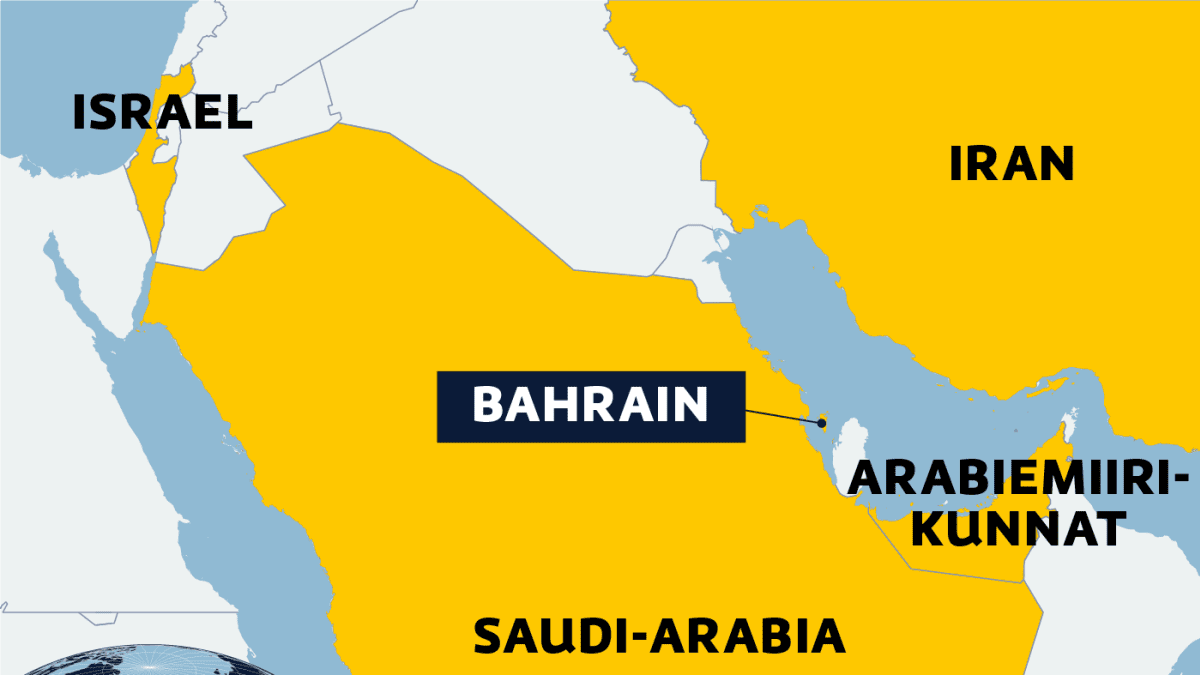 Kartalla Israel, Saudi-Arabia, Jemen, Bahrain, Arabiemiirikunnat ja Iran.