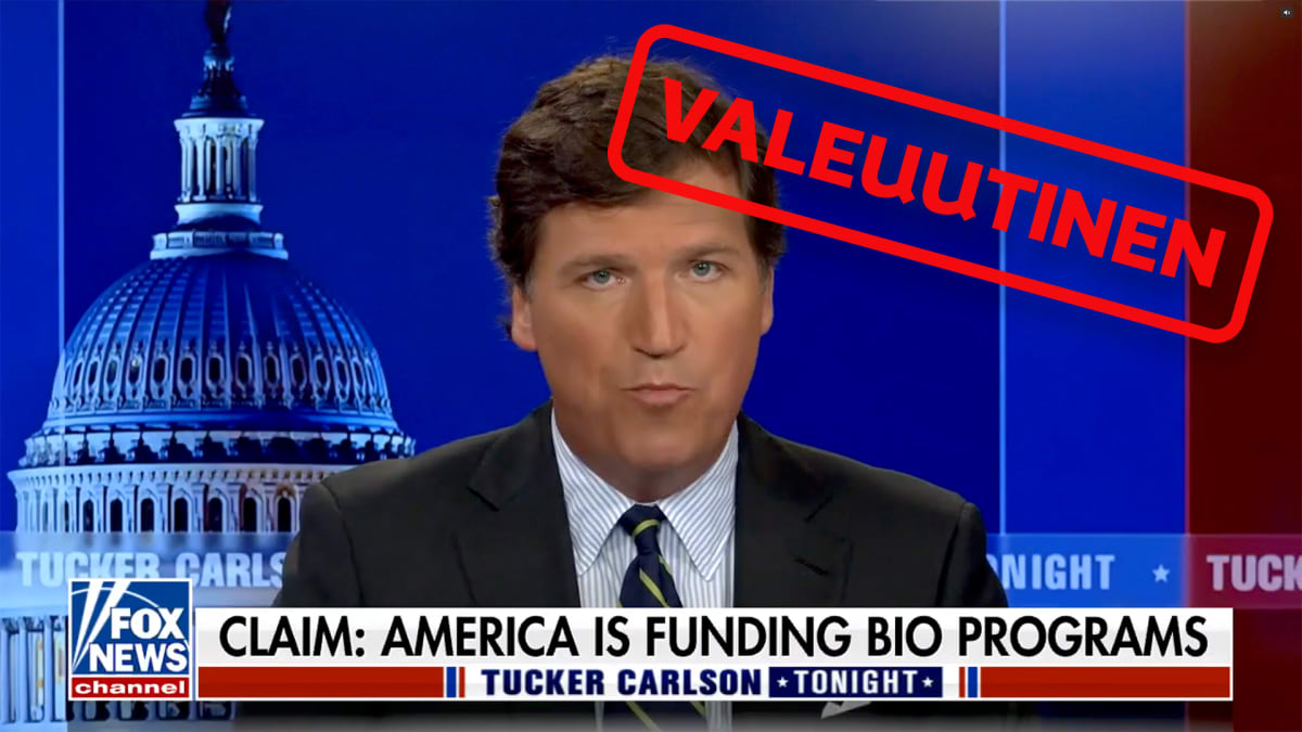 Kuvakaappaus valuutisesta, jossa Fox News uutisoi muka Yhdysvaltojen  rahoittavan kemiallisia aseita. 