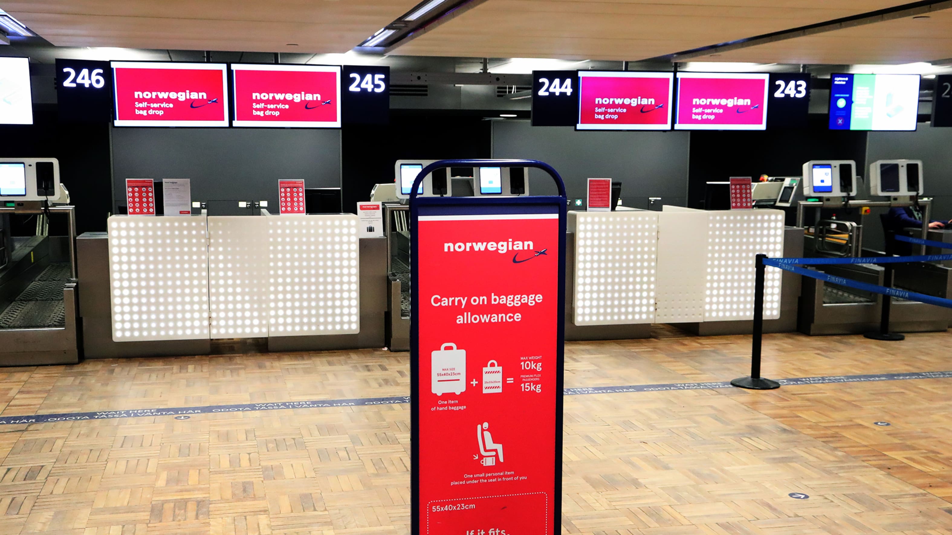 Norwegian baggage drop outlet